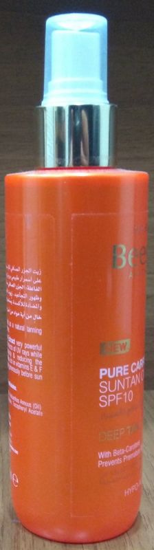 Beesline Pure Carrot Suntan Oil SPF10